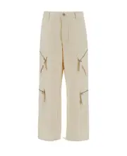 multiple-pocket straight-leg trousers IT50 Nude