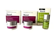 MURAD travel trio Hydro-Dynamic Ultimate Moisture NIB x 2 Mult-Acid Peel 10ml