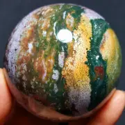 611g Natural Colorful RARE Polished Ocean Jasper Crystal Sphere Ball B166+