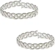 [Generic] Silver Colour Styled with Net Designer Toe Ring for Women By Indian Collectible, No Gemstone
