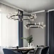 Modern Clear Glass Bubble Lamp Ceiling Island Light Kitchen Pendant Chandelier