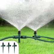 Proxima Direct 3 Pack Garden Sprinklers Lawn Sprinkler Automatic 360° Rotating Adjustable Watering System for Yard Garden Lawn Large Coverage Area (Connector NOT Included)