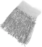 STOBOK Sequined Fringed Lace Outfit Rave Fringe Hip Scarf Vintage Clothing Womens Belt Costume Hip Skirt Belly Womens Scarf Retro Waist Charm Waist Chain Tassel Polyester Yarn Women's Silver