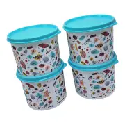 Tupperware Mini Canisters Utopic Shore Seashell Containers Set of 4
