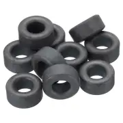 10Pcs Ferrite Toroid Core, Toroid Core 0.8"ODx0.4"IDx0.4"H Ferrite Rings, Black