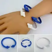 Set of 2 Designer Inspired Sorority Colors Blue and White Bracelets