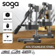 SOGA 2x Commercial Manual Juicer Hand Press Juice Extractor Squeezer Black
