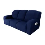 Recliner Sofa Covers Stretch for 1/2/3 Seats Jacquard Pattern Furniture Protector, Navy
