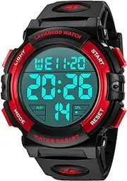 [Generic] Mens Digital Watch Sports Military Watches Waterproof Outdoor Chronograph Wrist Watches for Men with LED Back Ligh/Alarm/Date