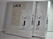 2 IKEA Lack Floating Wall Shelf White 30x26 cm 11 3/4 x 10 1/4 New In Package