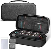 AceGamer Carrying Case for Nintendo Switch 2 (2025) with Tempered Glass Screen Protectors & Game Card Holder | Large Capacity Snowflake Fabric Case | Shockproof Design | Lightweight Organizer