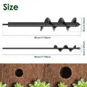 2 Pcs Auger Drill Bit for Planting Heavy Duty Garden Auger Drill Bit paoOH