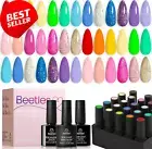 Beetles 20 Colors Rainbow Gel Nail Polish Kit, Glossy & Matte Top Coat, LED Lamp