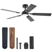 Ceiling Fans with Lights and Remote, 52" Ceiling Fan with 5 Blades, 6-Speeds ...