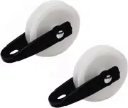 2 PCS Nylon Clothesline Pulley2-1/2-inch Diameter Nylon PulleyOutdoor Puller ...