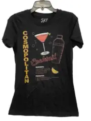 Sky Mall Women's "Cosmopolitan Cocktail" Logo Black-Large