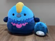 Squishmallow 12” Melrose Cassowary Bird Nwt New Plush 5” Stahl Dinosaur Set