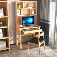 在飛比找momo購物網優惠-【HappyLife】實木小型書架書桌80公分 Y10987