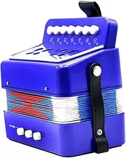 VICASKY Accordion Musical Toy Musical Instruments Instruments Educational Toys for Educational Wind Instrument Piano Musical Instrument Blue Engineering Plastics