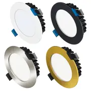 90mm LED Downlight 12w White, Black, Chrome, Brass CCT 550402X Vencha Lighting