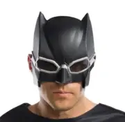 BATMAN HALF MASK Black Plastic Adult Costume Justice League Tactical Face Prop
