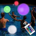 6 Pack Light Up Beach Balls Glow in The Dark Balls Pool Toys Party Games 16