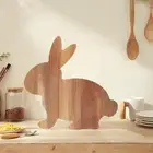 Rabbits Shaped Cutting Board Kitchen Gadget Chopping Block Wood Bread Board for