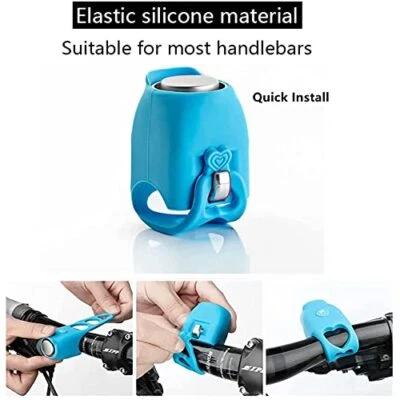 Super Bike Horn, 100Db Bicycle Electric Bell,Bike Horn Loud，Silicone Waterproof