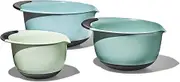 OXO Good Grips 3-Piece Plastic Mixing Bowl Set - Cadet Blue, Tower Gray, Jade, Small, Medium, Large