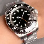43mm Tandorio GMT NH34 Movement Mechanical Men Watch Helium Device 10BAR Diving
