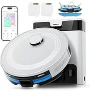 Lefant M2 Pro Robot Vacuum and Mop Self Emptying, 6000Pa Strong Suction, Multi-Floor Mapping, dToF Laser Navigation, Upgraded 190° PSD Obstacle Avoidance, Custom Cleaning, WiFi/App/Alexa, 2.4G & 5G