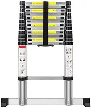 Ladders Telescopic Ladder,Extension Ladder, Telescoping Ladders A Word Telescoping Ladder, 20 FT One Button Retraction Aluminum Telescopic Extension Extendable Ladder,Slow Down Design Ladder