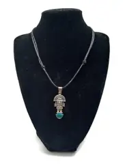 Handmade Women's Pendant in 950 Sterling Silver - Tumi Design - Turquoise Natura