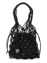 [Pinko] Pinko-Evening Net Borse A Mano Nero-Donna OS