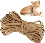 Natural Jute Twine ValueHall Cat Natural Sisal Rope for Scratching Post Tree Replacement 6mm Natural Jute Rope 32.8ft Hemp Rope for Cat Tree and Tower DIY & Arts Crafts Gift Packing Gardening V11D02
