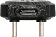 xiwai 2 in 1 USB-C OTG Converter USB Type-C Male to Male 480Mbps Data Adapter with PD Power Opposite U Shape Back Angled Connector for Phone MIC