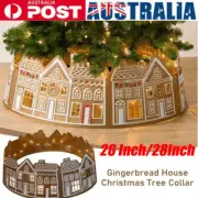 Gingerbread House Christmas Tree Collar LED Christmas Tree Collar Tree Skirt RO