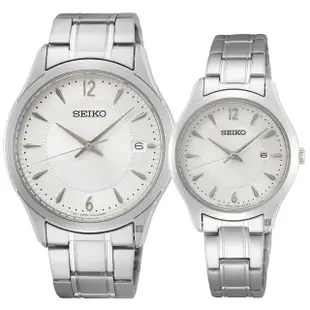 【SEIKO 精工】CS 城市簡約情侶手錶 對錶 送行動電源(SUR417P1+SUR423P1)