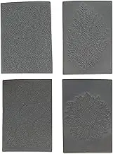 Perfeclan 4X Silicone Clay Texture Sheets Stamps Tools Reusable Decoration Projects Impression Mat DIY Crafts Versatile Boho Texture Mat