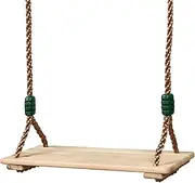 Wooden Swing Seat - Eco-friendly Children's Swiing With Adjustable Rope | Garden Games | 40 * 1.2 * 16.2cm Swings Set Accessories Home Playground Patio Backyard Use 330lbs Load Random Hook