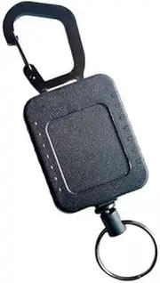 GARENDE 4X Retractable Key Chain Reel Clip Holder with Steel Wire Keychain Name Cards