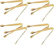 8Pcs Stainless Steel Ice Tongs Serving Tongs for Appetizers Sugar Cubes More Skid Design for Cocktails Iced and Beverages