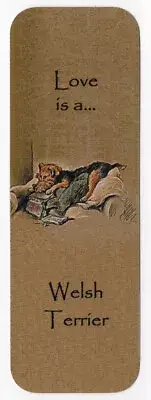 WELSH TERRIER DOG BEAUTIFUL DOG BOOKMARK SAME IMAGE BOTH SIDES GREAT GIFT