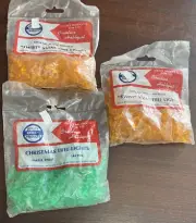 3 Pks Narco Christmas Tree Lights Bulb Style small twist 144pcs Orange & Green