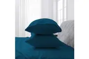 LINENOVA 2PCS Bamboo Blend Cooling Pillowcases Pillow Case - Biscay blue