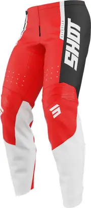 Shot Draw League Kids Motocross Pants, black-white-red, Size 10/11 Black White Red