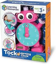 Learning Resources Tock The Learning Clock, Educational Talking Clock, Ages 3+, Pink
