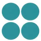 4pcs Silicone Trivet Mats 7.9" Dia Round Non-Slip Hot Pads for Hot Pots Cyan