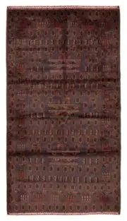 Vintage Hand-knotted Runner Rug 3'9" x 7'0" Traditional Wool Carpet