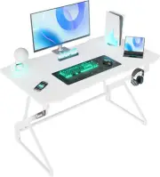 CubiCubi Simple Gaming Desk Z Shaped 40 inch Gamer Workstation, Home Computer...